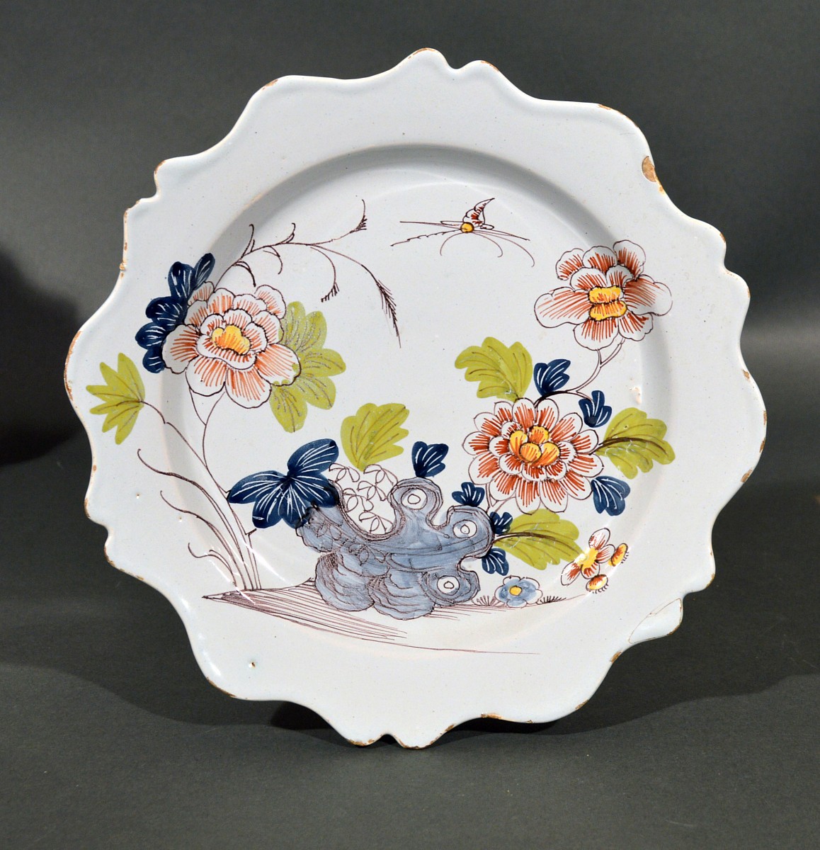 Bristol Delftware Chinoiserie Polychrome Plates Redbank Back