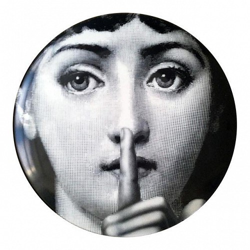 Inventory: Piero Fornasetti Fornasetti Tema E Variazioni  Plate,  Number 334, Based on the iconic image of Lina Cavalieri. Atelier Fornasetti. SOLD &bull;