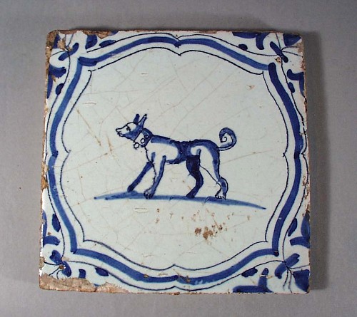 Inventory: Dutch Delft Dutch Delft Tile, circa 1630-50. SOLD &bull;