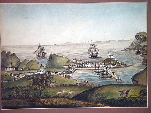 English Water Colour View of Ilfracombe, North Devon,, Early 19th century. SOLD •