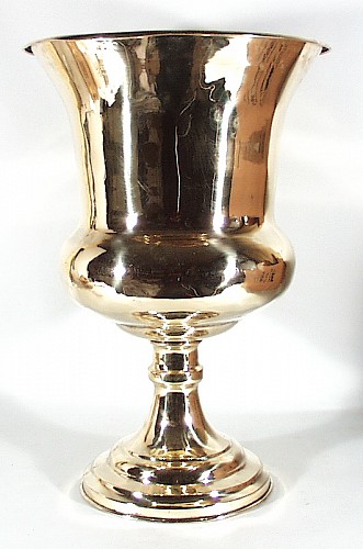 A Large French Brass Vase, Circa 1880. SOLD •