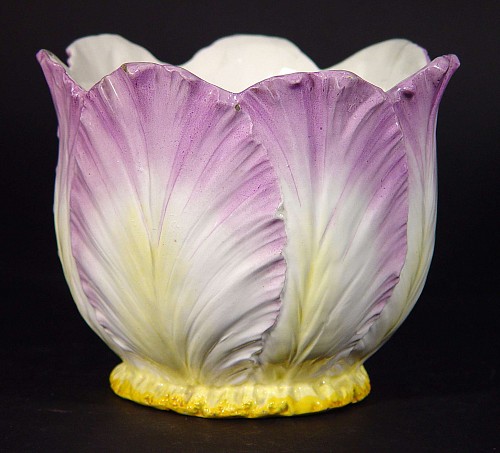 A Continental Pottery Tulip Jardiniere, Circa 1865. SOLD •