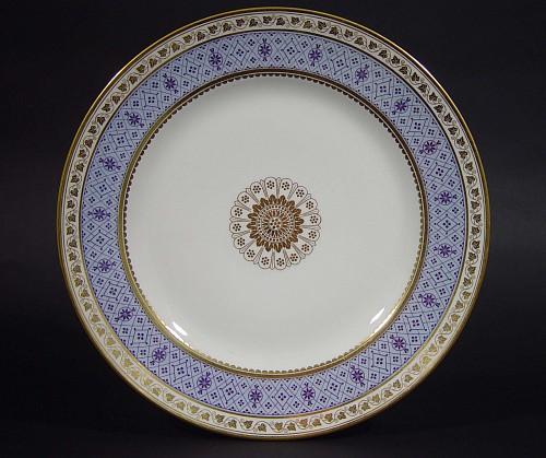 A Set of Twelve Limoges Plates in Sevres Style, Circa 1900. SOLD •