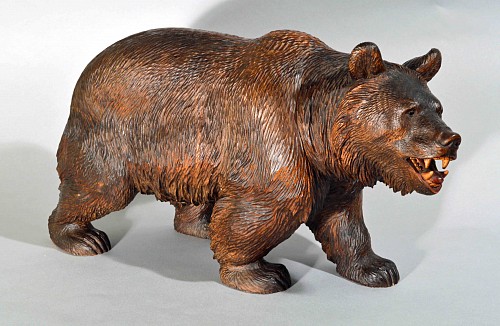 A Fine Well Carved Black Forest Carved Bear, Circa 1885 SOLD •