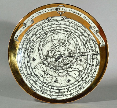 Inventory: A Piero Fornasetti Astrolabe Plate, Dated 1968 with Original Box.. SOLD &bull;