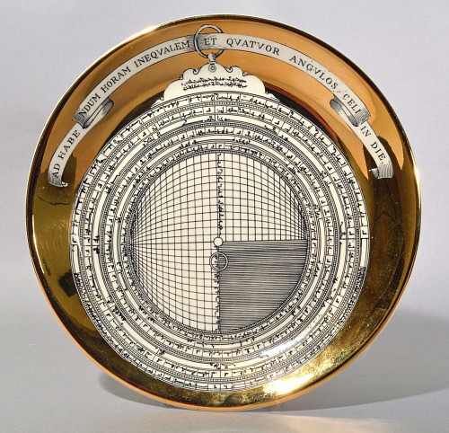 Inventory: A Piero Fornasetti Astrolabe Plate, Dated 1969 With Original Box. SOLD &bull;