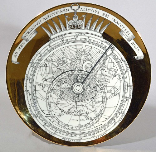 Inventory: A Piero Fornasetti Astrolabe Plate, Dated 1965 with Original Box. SOLD &bull;