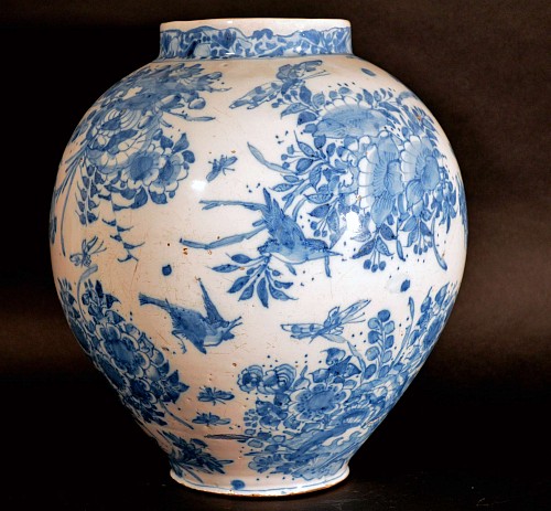 A Large & Rare London Delftware Vase, Circa 1670-1675 SOLD •