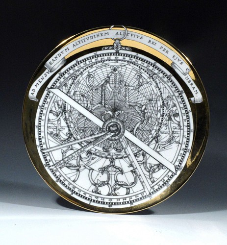 Inventory: Piero Fornasetti Piero Fornasetti Astrolabe Porceain Plate, #4 in Astrolabio Series, Mid 1960's., 1960s SOLD &bull;