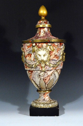 Continental Marbled Large Pottery Urn. Baltic, Circa 1790. SOLD •
