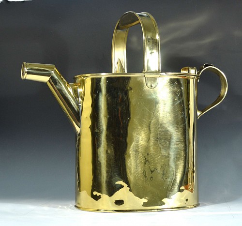 Victorian Large Brass Watering Can, 19th century SOLD •