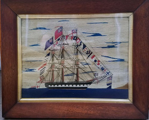 A Sailor's Woolwork of a Fully Dressed Ship SOLD •