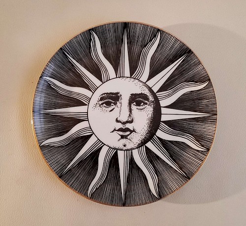 Vintage Piero Forasetti Small Soli E Lune (Sun & Moon) Plate. SOLD •