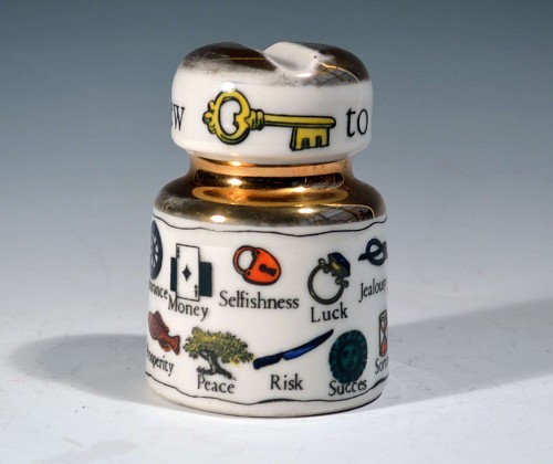 Vintage Piero Fornasetti "Key To Dreams" Insulator Paperweight, 1950s. SOLD •