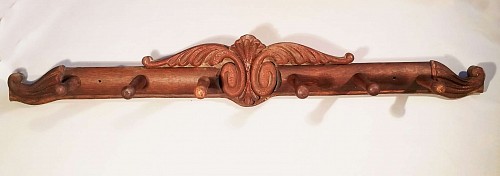 Antique Wood Horse Tack Rack,, Late 19th Century. SOLD •