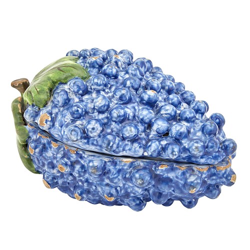 German Faience Tureen in the form of Grapes, Possibly Schriesheim, Circa 1765. SOLD •
