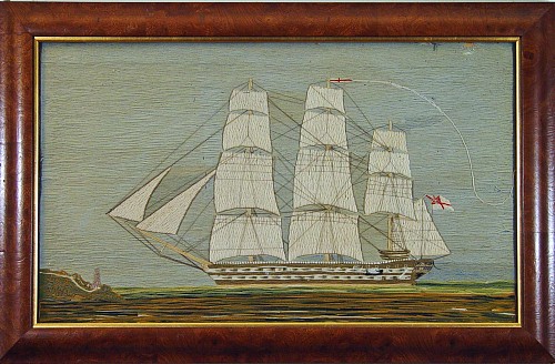 Sailor's Woolwork British Sailor's Woolwork or  Woolie,, Circa 1870-85 SOLD •