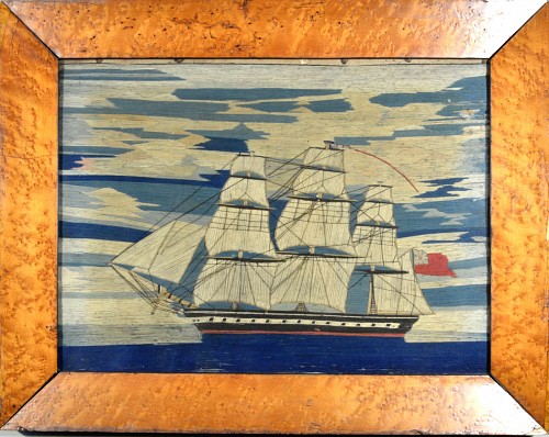 Inventory: Sailor&#039;s Woolwork Sailor's Woolwork (woolie) of a Royal Navy Ship,, Circa 1865. SOLD &bull;