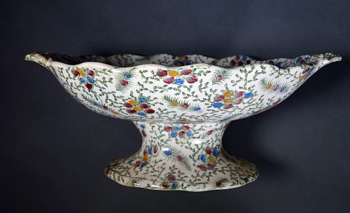 Inventory: Pearlware Sea-shell decorated  English Ironstone Dessert Tazza, Old Hall Earthenware Company, 1861-86 $550