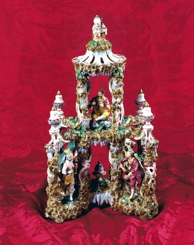 Viena Porcelain Vienna Porcelain Model of a Grotto with Figures, Circa 1744-49 SOLD •