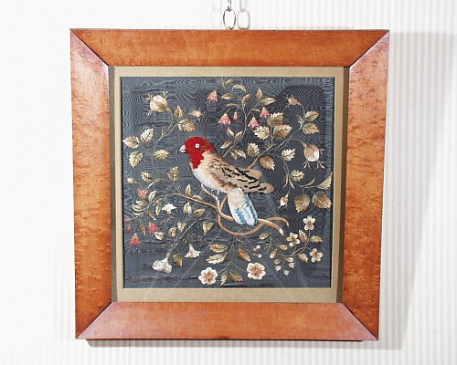 Inventory: Folk Art British Plushwork Picture of a Parrot, Circa 1845 $3,750