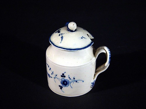 Inventory: Villeroy & Bosh French Pottery Pearlware Covered Wet Mustard Pot, Villeroy & Bosh, Circa 1790-1810 $450
