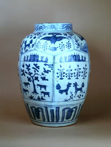 Inventory: Chinese Export Porcelain Chinese Porcelain Vase, Arms Augustinian Order, Ming, Wanli Period, 1580 SOLD •