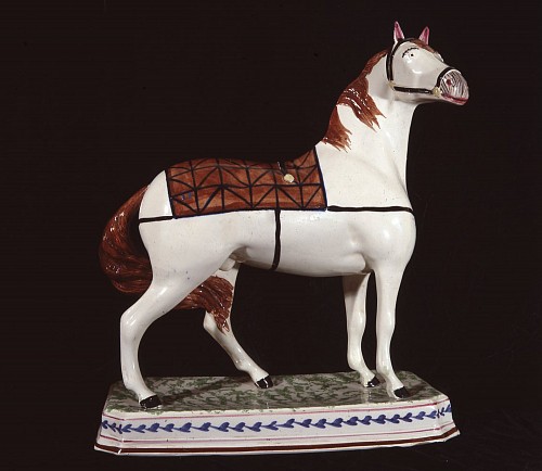 Inventory: Leeds Creamware Large Horse, 1820-40 SOLD •