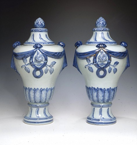 Inventory: Chinese Export Porcelain Chinese Export Porcelain Vases made for the Swedish Market, 1770 SOLD •
