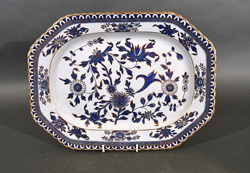 Spode Factory Spode New Stone China Blue & Gold Dish, 1810-20 $1,250