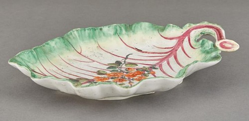 Inventory: Chelsea Factory Chelsea Porcelain Leaf Molded Dish, Circa 1755