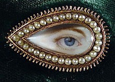 A Fine English Georgian tear-drop Eye Miniature, Circa 1800. SOLD •