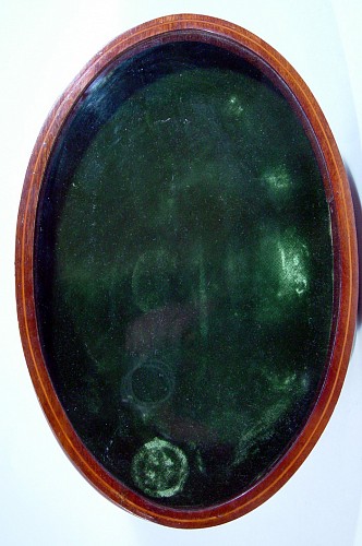 An English Mahogany Oval Display Vitrine, 19th Century BROKEN SOLD •