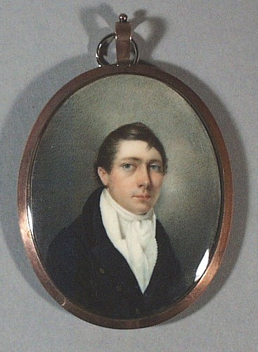 Inventory: Portrait Miniature Portrait Miniature of a Gentleman, attributed to Joseph Wood,, Circa 1805. SOLD &bull;