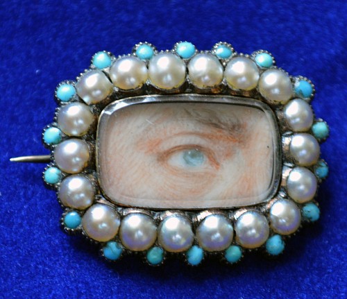 Inventory: Portrait Miniature Regency Period Lover's Eye Miniature, Circa 1830 $5,800