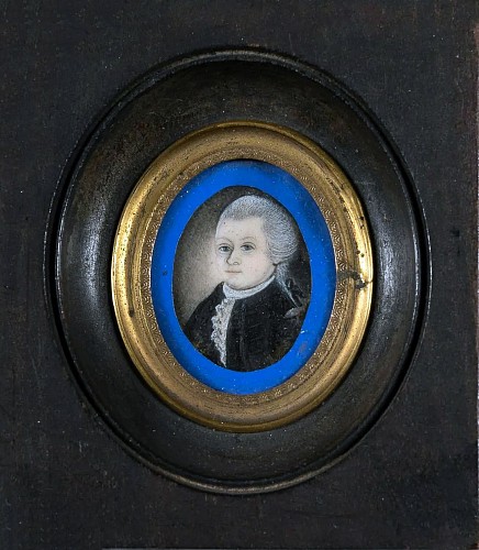 Portrait Miniature American Portrait Miniature of a Man, Attributed to Robert Fulton