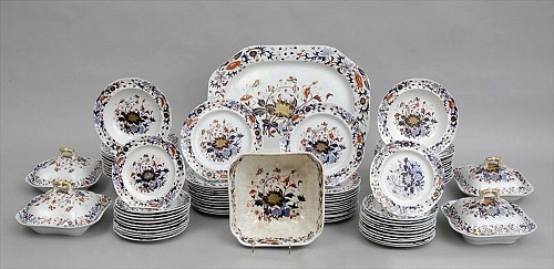 Spode Factory Spode New Stone China Eighty-Four Piece Dinner Service, Pattern 3504, Circa 1820 $17,000