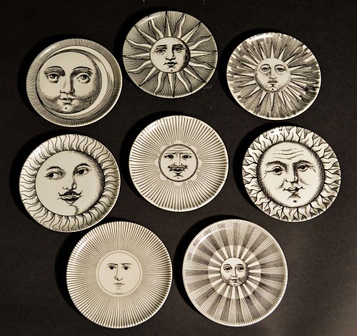 Inventory: Piero Fornasetti Vintage Piero Fornasetti Sun & Moon Coasters. SOLD &bull;