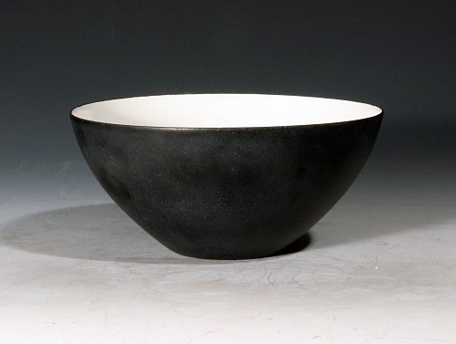 Inventory: Mid-century Modern Modernist Krenit Black & White Enamel Small Bowl by Herbert Krenchel for Torben Ørskov & Co., 1950s-early 60s $125