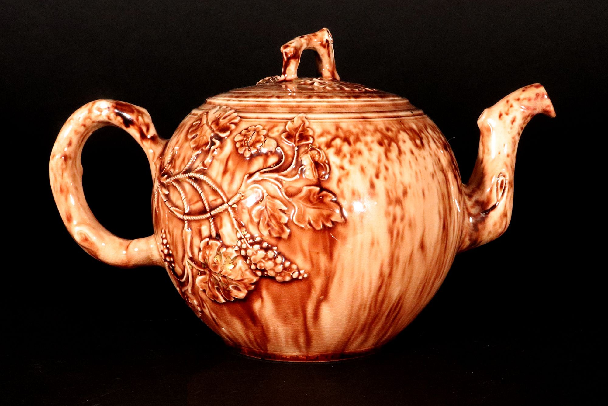 Vintage Enamel Orange Teapot, Mid Century Kitchenware - Mendez Manor
