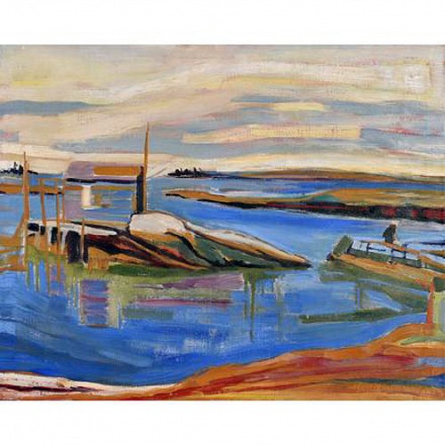 Janet Sullivan Turner "Stonington, Maine" Painting by Janet Sullivan Turner, Oil on Canvas., 1965 $2,200