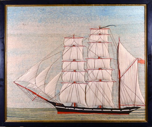 Inventory: Sailor&#039;s Woolwork British Sailor's Woolwork of the Barque Named Polly, 1885-95 $7,500