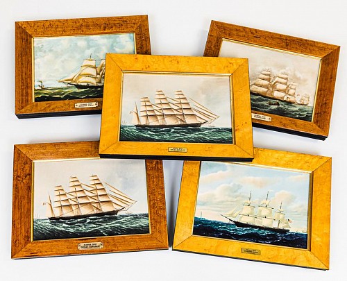 Inventory: Wedgwood Pottery Wedgwood Porcelain Plaques of Ships- Set of Five., 1976 - 1981 $2,500