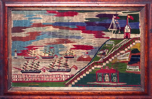 Sailor's Woolwork Sailor's Woolwork with Five Ships in a Bay
