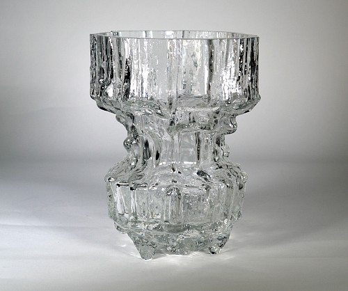 Inventory: Tapio Wirkkala Tapio Wirkkala Mid Century Modernist ""Gerania"" Glass Vase, 1970-81 $950
