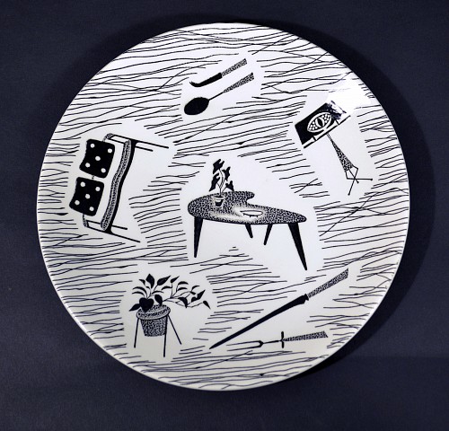 Inventory: Ridgway Potteries Homemaker Pattern Plate designed by Enid Seeney for the Ridgway Potteries, 1960's $225