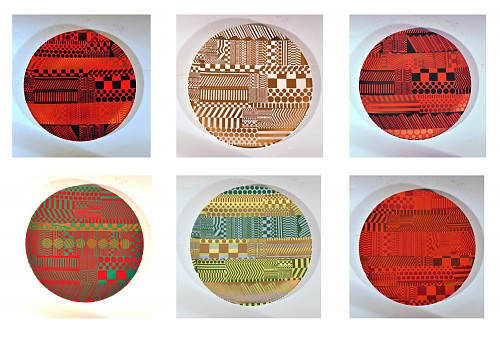 Wedgwood Pottery Sir Eduardo Luigi Paolozzi Wedgwood Porcelain Plates, Variations on a Geometric Theme, 1971 $9,000
