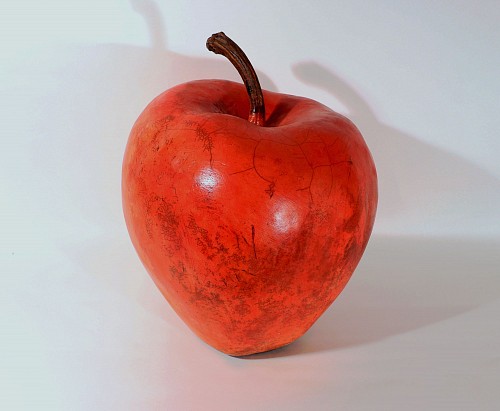 Inventory: Renzo Faggloll Oversized Roku Pottery Sculpture of an Apple by American Ceramicist, Renzo Faggioll, Late 20th Century $3,500