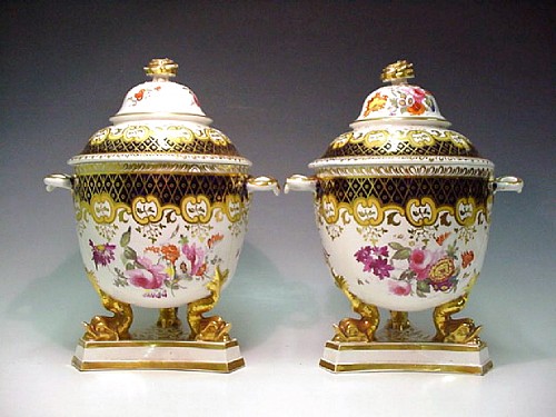 Ridgway Porcelain Antique Ridgway Porcelain Pair of Fruit Coolers, Covers and  Liners, Circa 1820-25 $3,500