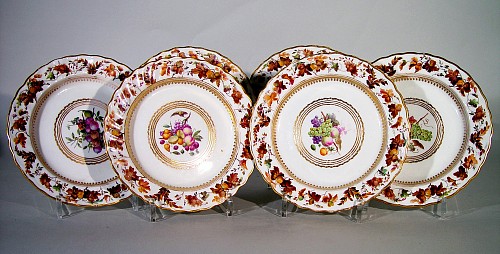Derby Factory Derby Porcelain Set of Six Plates, Pattern  Number 126, painted by William Longden, Circa 1790 $1,650